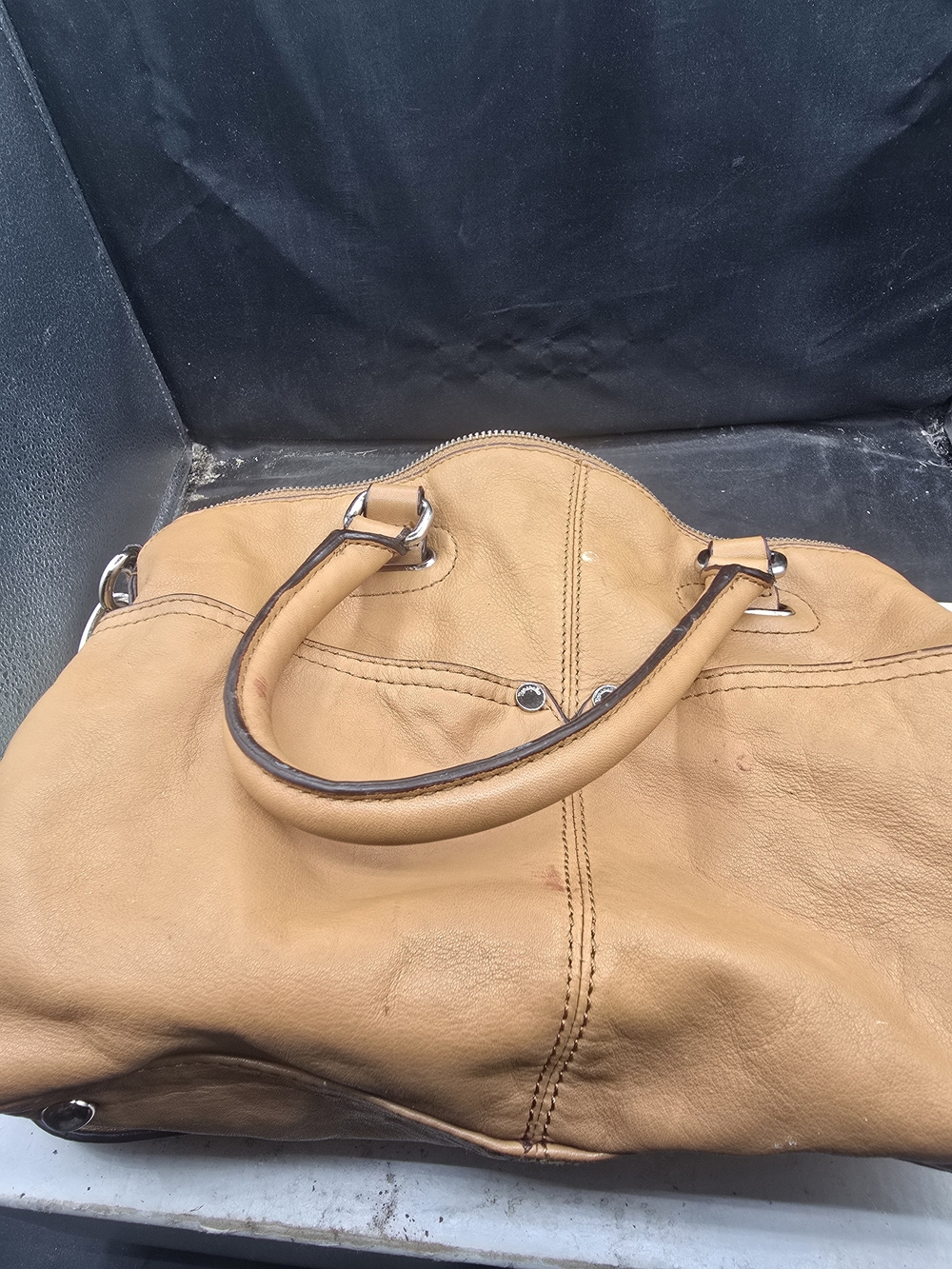 Tianello‎ Camel/Tan Leather Hobo Satchel